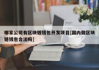 哪家公司有区块链钱包开发项目[国内做区块链钱包合法吗]