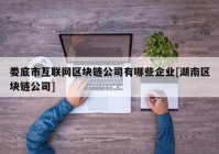 娄底市互联网区块链公司有哪些企业[湖南区块链公司]